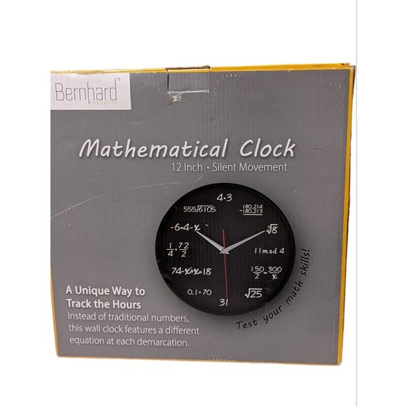 Math Clock Mathematical Equations , Wall Clock Gifts for Engineers,Teacher - Picture 2 of 3